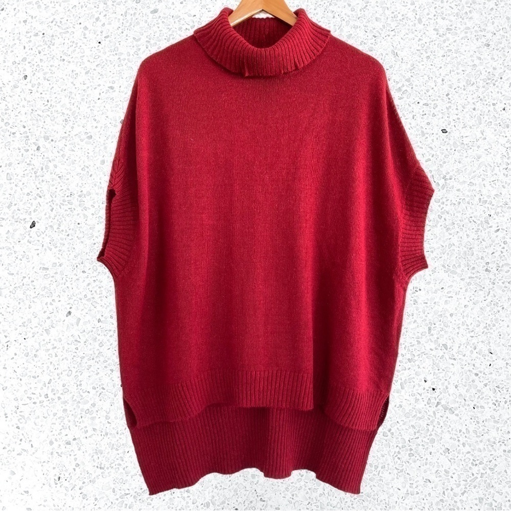 Y2K BCBG Max Azria knit oversized pullover sweater Western Poncho women’s S/XS - Picture 4 of 11